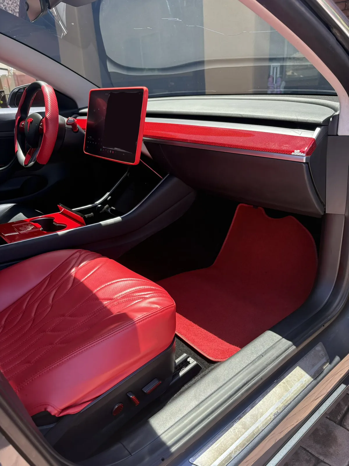 Red interior after detail
